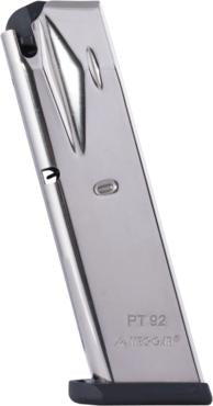 Mec-Gar Taurus PT92/99 Pistol Magazine 9mm HT Nickel Finish 10 Rounds