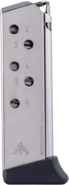 Mec-Gar PPK .380 Auto 6-Round Carbon Steel Nickel Handgun Magazine