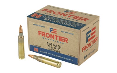 Frontier Cartridge 5.56x45mm NATO Lake City Military Grade XM193 55 grain Full Metal Jacket ammunition