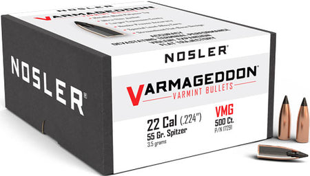 Nosler .224 Diameter 55 Grain Varmageddon Polymer Tip Bullets 500-Pack