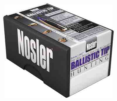 Nosler .243" 70 Grain Ballistic Tip Varmint BT Bullets 250-Count