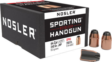 Nosler .429" 240 Grain JHP Sporting Handgun Bullets 250-Count