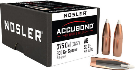 Nosler .375" 300 Grain AccuBond Rifle Bullets 50-Count