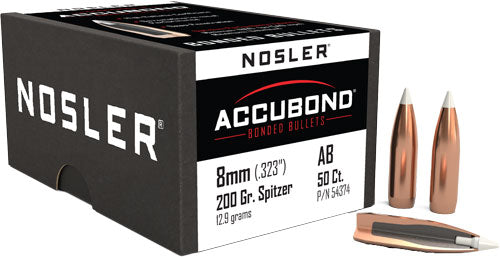 Nosler AccuBond 8mm .323 Diameter 200 Grain Spitzer 50ct