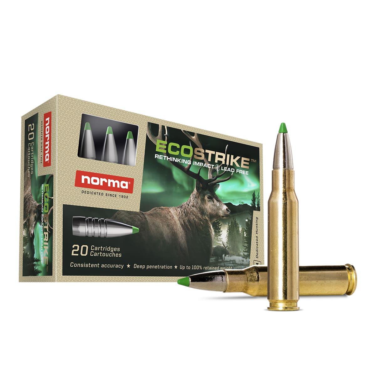 Norma .308 Win / 7.62x51mm Ecostrike 150 grain Solid Copper Boat Tail ammunition