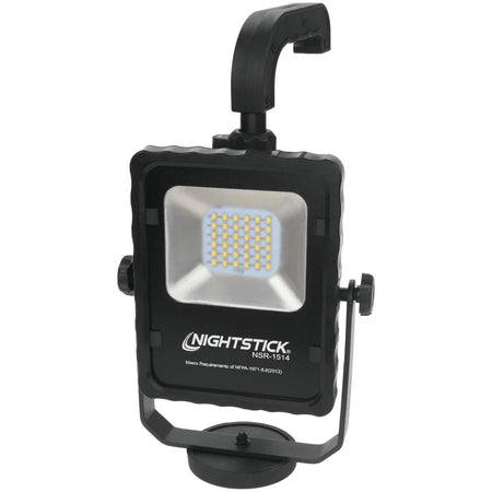 Nightstick LED Area Work Light with Magnetic Base and Adjustable Handle Black