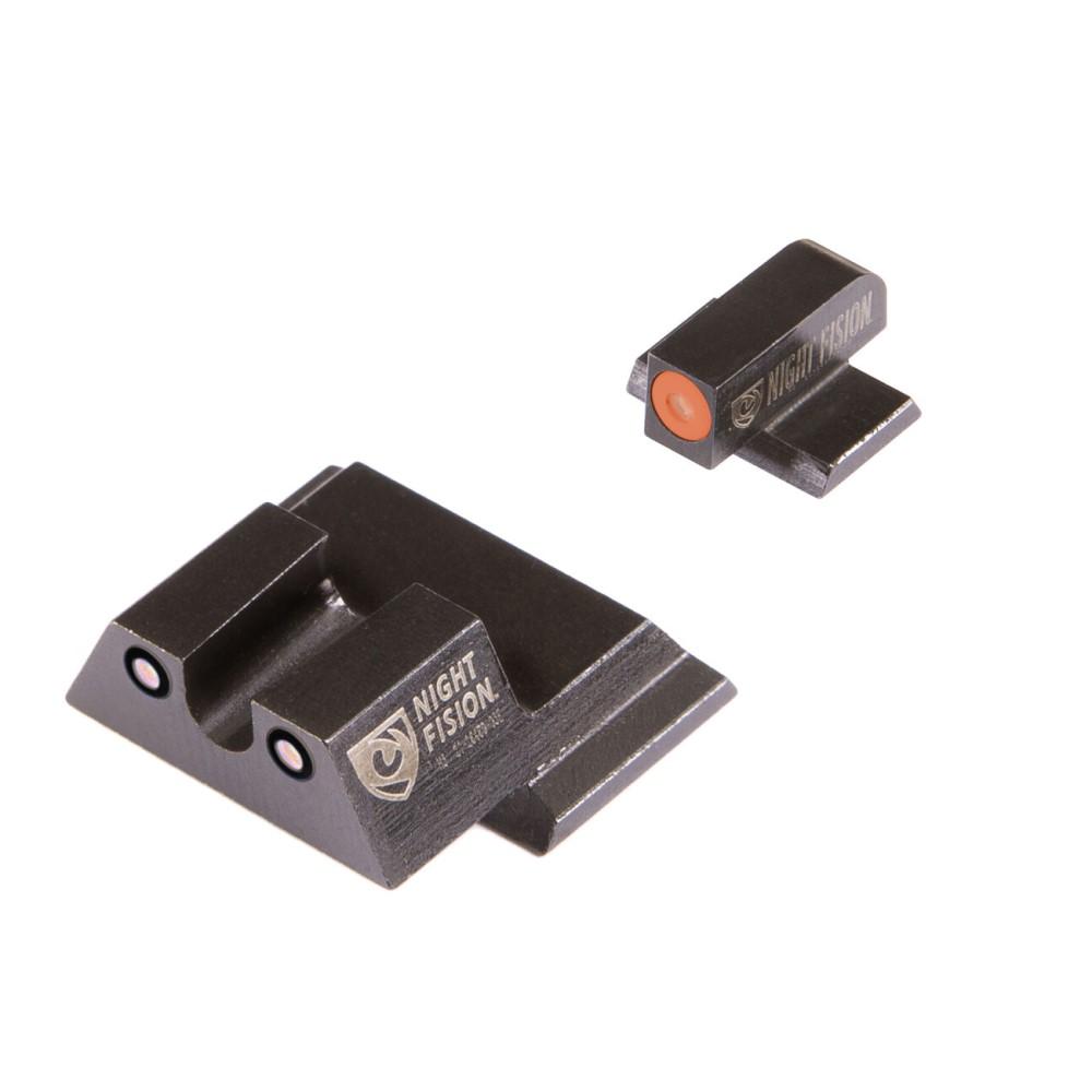 Night Fision Perfect Dot NS Set for Smith & Wesson M&P Shield – Orange Tritium Front, Black Rear