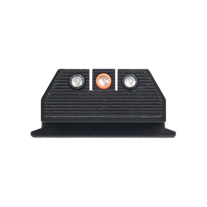S&W M&P 9 Shield Plus Night Fision Optics Ready Stealth Tritium Night Sight Set - Orange Front