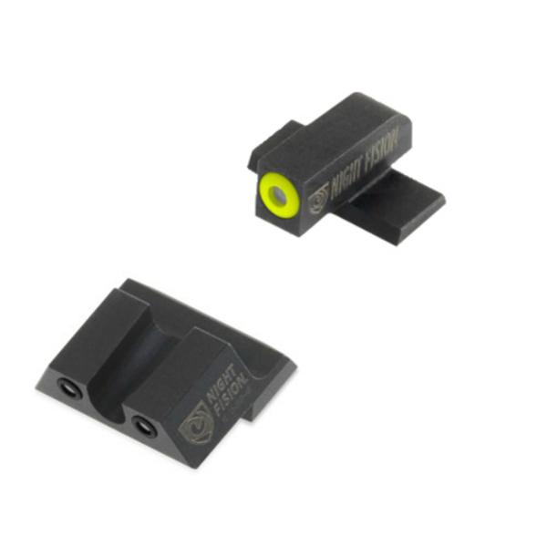 Night Sight Set with Yellow Front & Black U Rear - Springfield XD