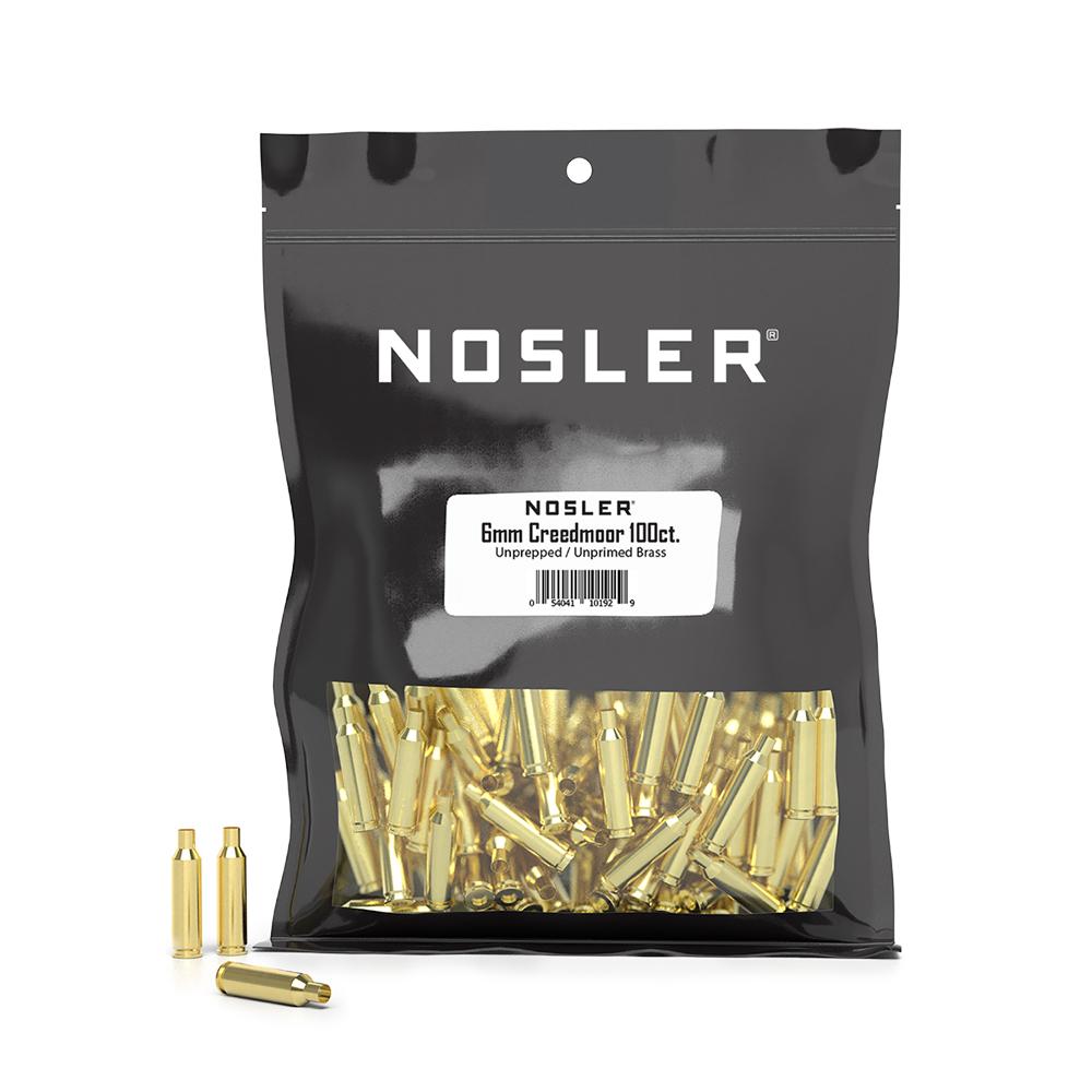 Nosler Unprepped Unprimed Brass Cartridge Cases 6mm Creedmoor 100/ct