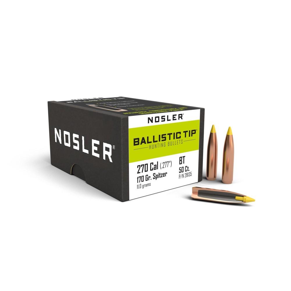 Nosler Ballistic Tip 270 Cal 170 Grain SP Bullets 50pk