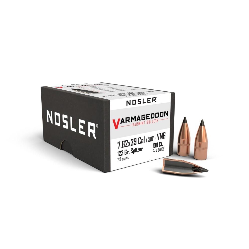 Nosler Varmageddon FB-Tipped Rifle Bullets 7.62x39 .310" 123gr 100/ct