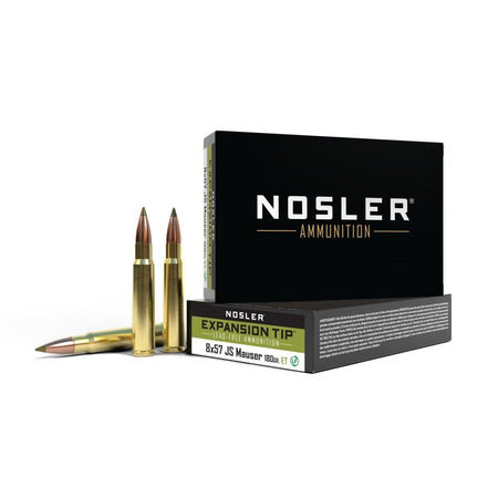 Nosler 8mm Mauser Expansion Tip 180 grain E-Tip Lead-Free ammunition