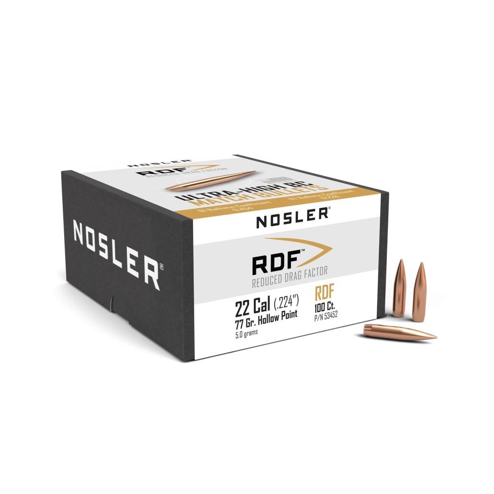 Nosler RDF .224" 77 Grain HPBT Match Rifle Bullets 100-Count