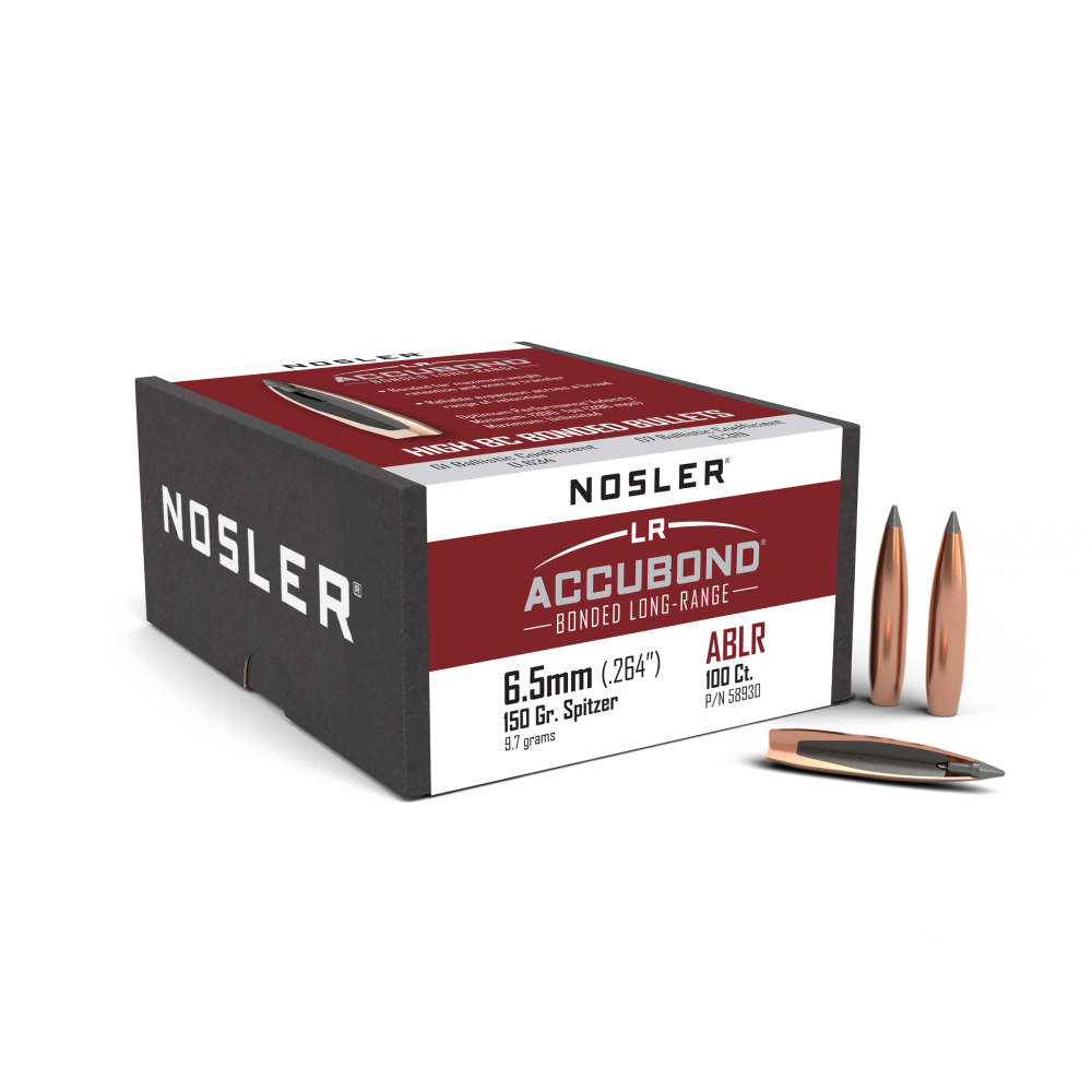 Nosler AccuBond Long Range 6.5mm 150gr ABLR Bullets 100/Box