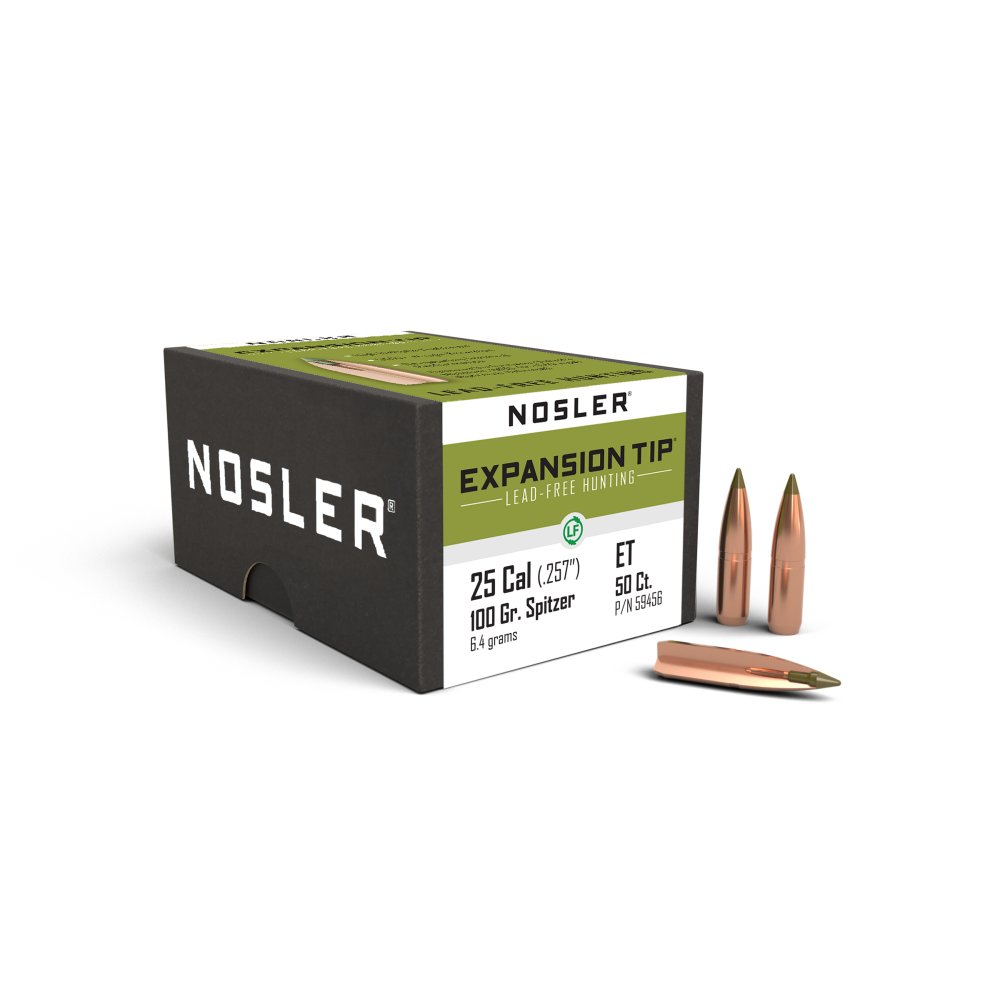 Nosler .257" 100 Grain E-Tip Lead-Free Rifle Bullets 50 Count
