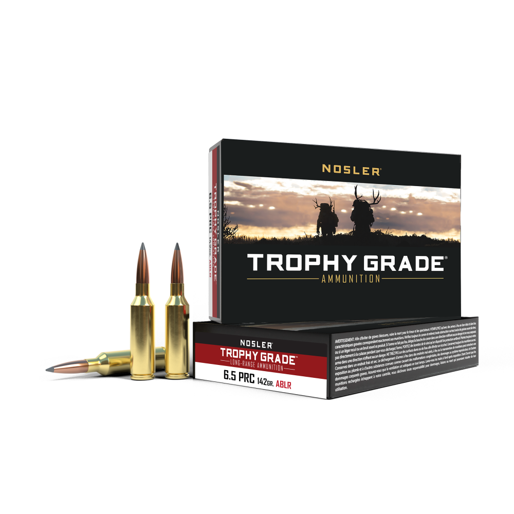 Nosler 6.5 PRC Trophy Grade 142 grain Nosler Spitzer AccuBond Long Range ammunition