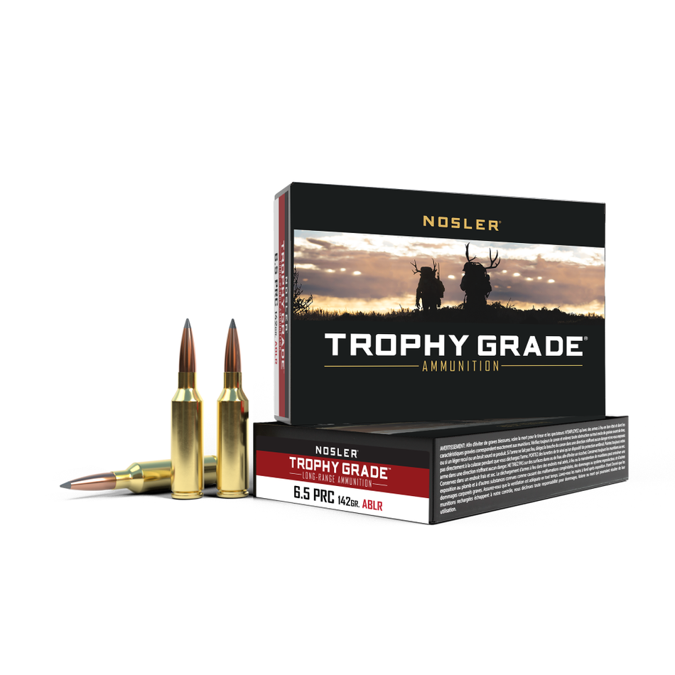 Nosler 6.5 PRC Trophy Grade 142 grain Nosler Spitzer AccuBond Long Range ammunition