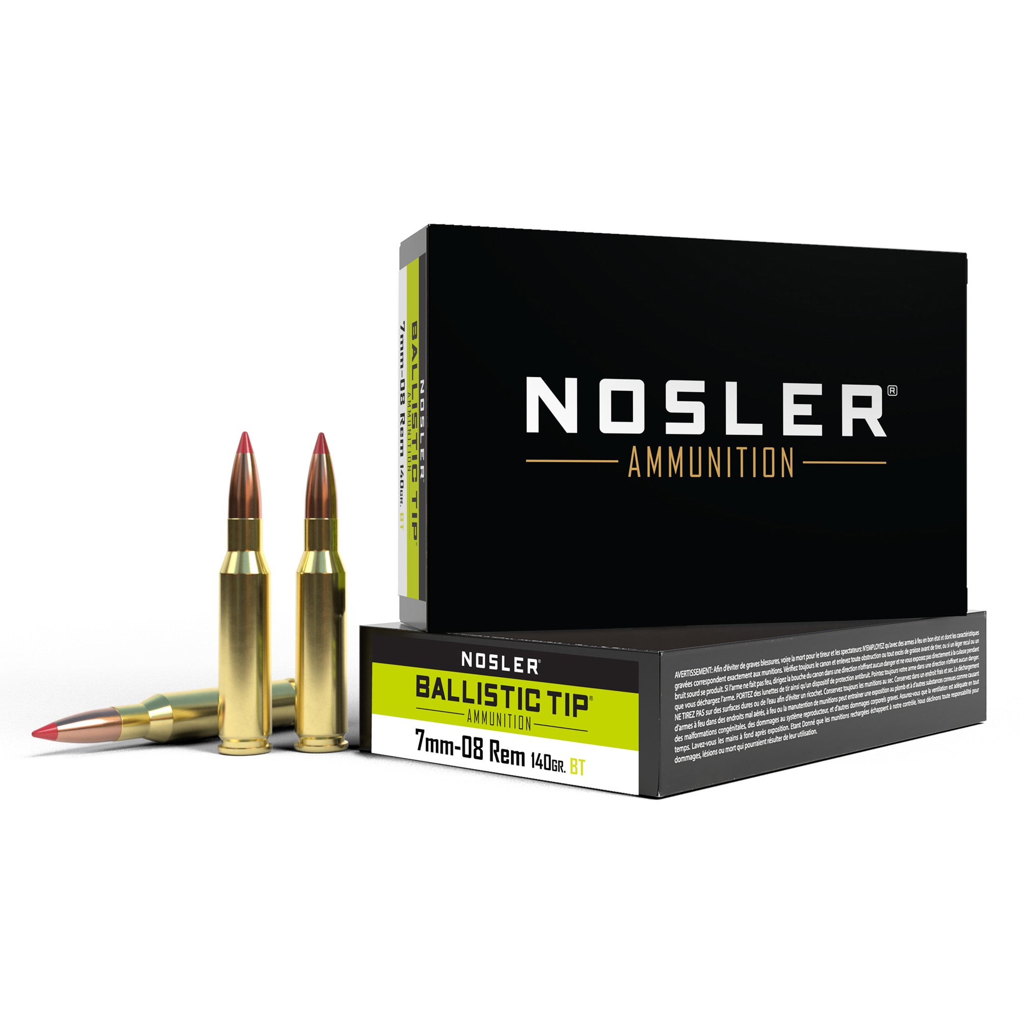 Nosler Ballistic Tip Spitzer Ballistic Tip 140 Grain 7mm-08 Remington 2825 fps 054041400596