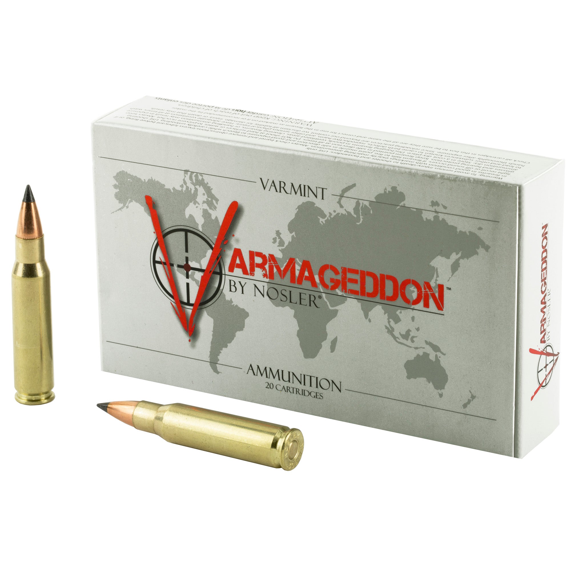 Nosler .308 Win / 7.62x51mm Varmageddon 110 grain Flat Base Tipped ammunition