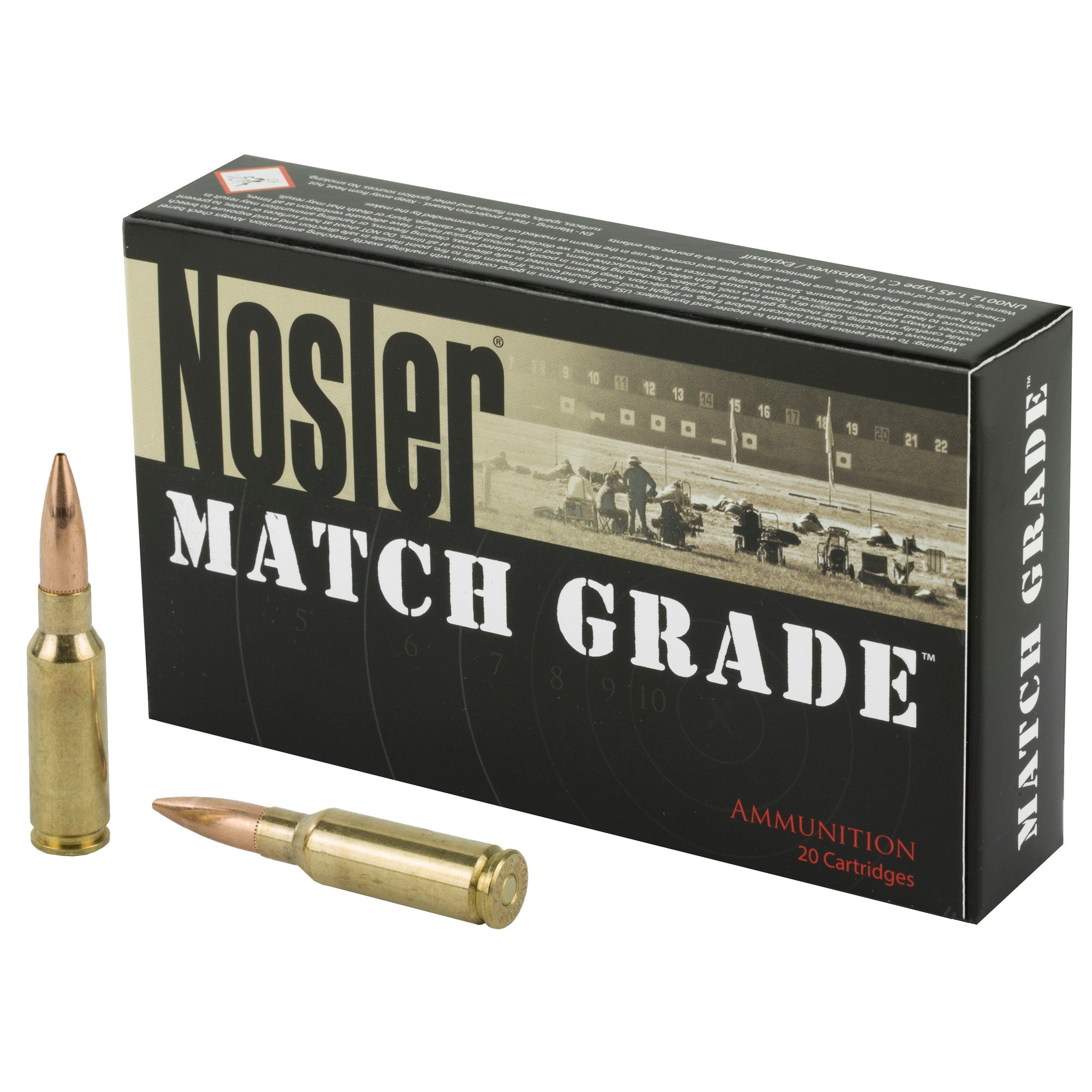 Nosler 6.5mm Grendel Custom Competition Match Grade 123 grain Hollow Point Boat Tail ammunition