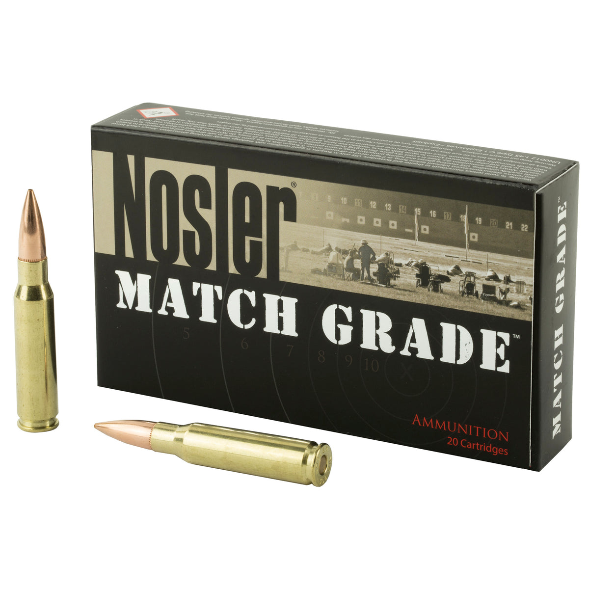 Nosler Match Custom Competition Jacketed Hollow Point 168 Grain .308 Win / 7.62x51mm  054041600545