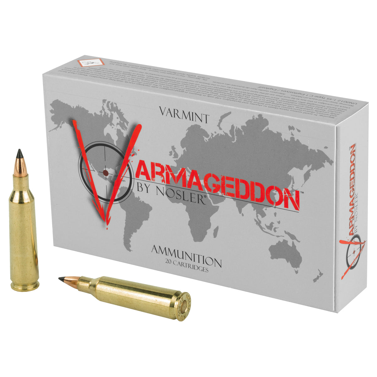 Nosler Varmageddon Flat Base Tipped 55 Grain .22-250 Remington 3550 fps 054041651554