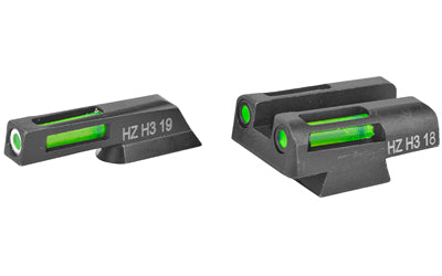 Hi-Viz CZN321 LiteWave H3 Front & Rear Tritium Night Sight Set, Fits CZ 75, 85 & P-01 Fixed Rear, Green with White Ring