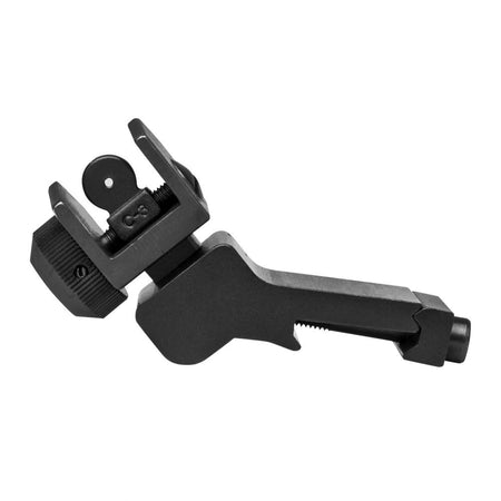 NcStar AR-15 Offset 45-Degree Flip-Up Rear Sight - Picatinny Mount Black
