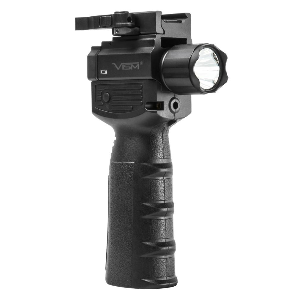 NcSTAR VISM Vertical Grip Weapon Light Strobe FlashLight Green Laser 300 Lumen Black