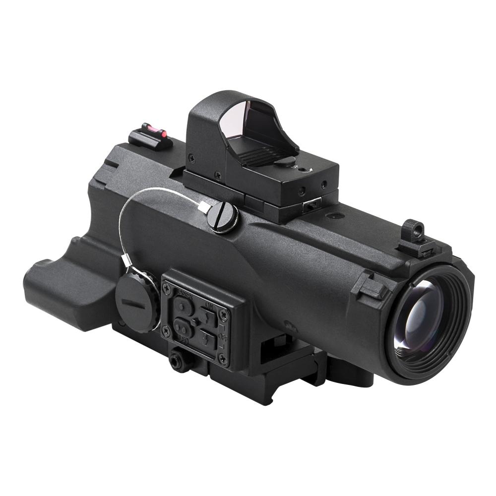 NcStar ECO 4x Prismatic Scope with Green Laser and NAV LED Light Black