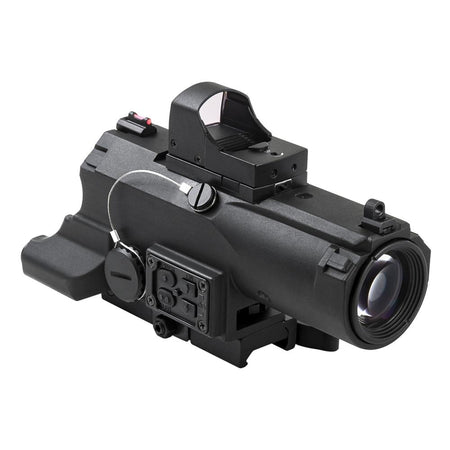 NcStar ECO 4x Prismatic Scope with Green Laser and NAV LED Light Black