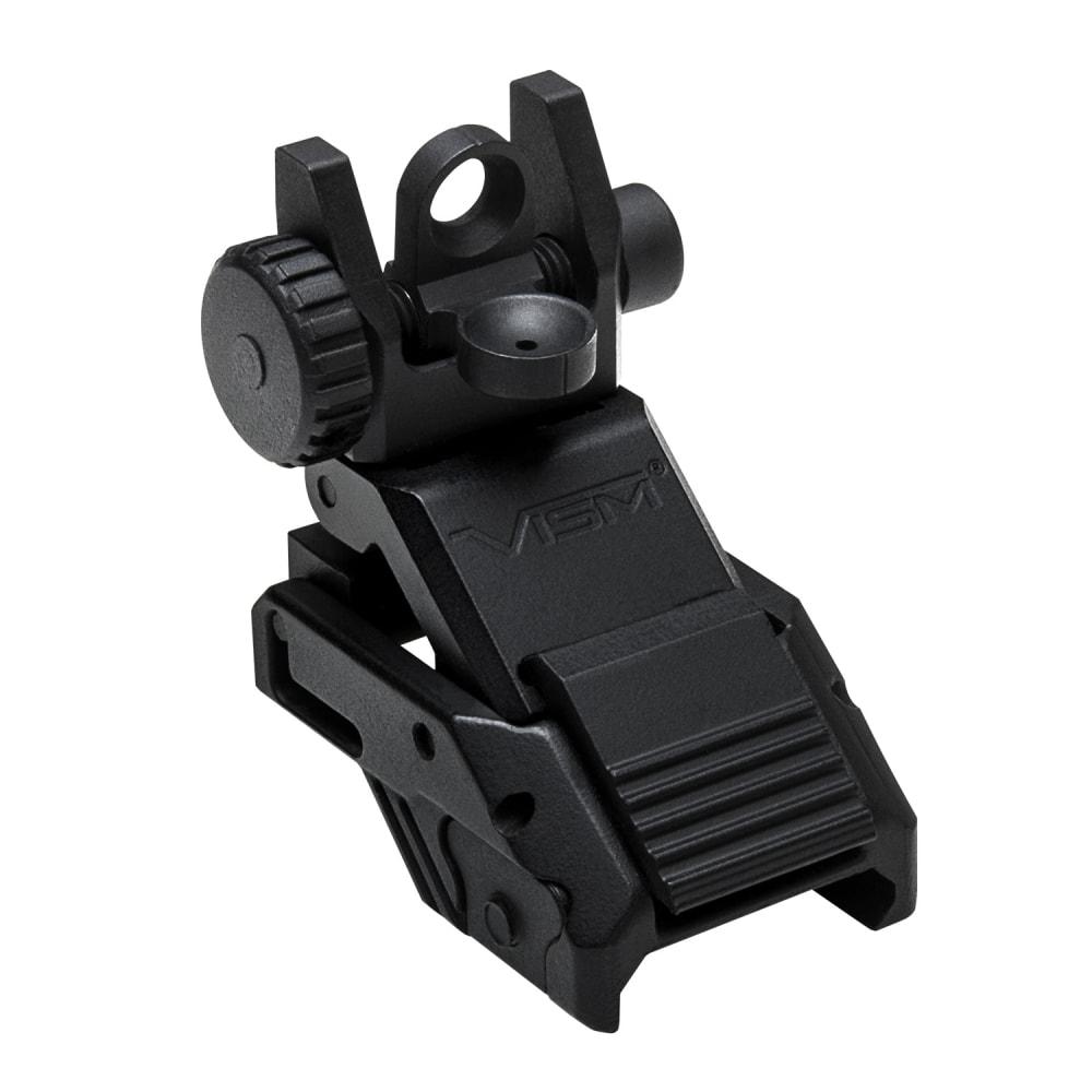 NcStar VISM Pro Series Low-Profile Flip-Up Rear Sight with A2 Aperture