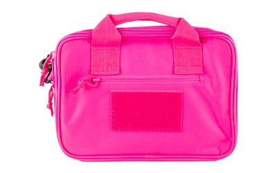 NcSTAR VISM Pink Double Handgun Case, 13"x10"x3.25", Lockable Zippers, Heavy-Duty Carry Handles CPDX2971P