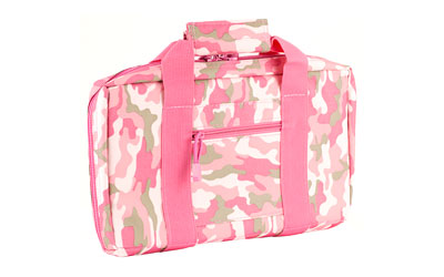 VISM by NcSTAR Discreet Dual-Compartment Pistol Case, Pink Nylon, 6 Magazine Loops, Heavy Duty Zippers