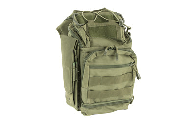 VISM by NcSTAR Green First Responder Utility Bag with PALS Webbing, 7 Compartments, Concealed Carry Pocket