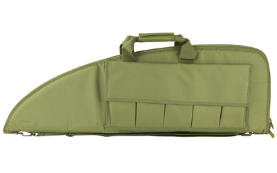 NcSTAR 2907 Series 36" Nylon Scoped Rifle Case, Green, Exterior Mag Pouches CVG2907-36