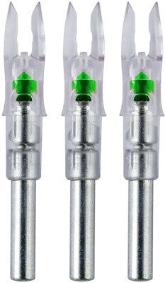 Nockturnal X-Series Green LED Lighted Nocks 3/Pack .204 Inside Diameter