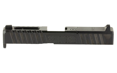 Noveske DM Optics-Ready Slide for Glock 19 Gen 4, DLC Black Finish, Includes End Plate, Cover Plate with Rear Sight and Front Sight