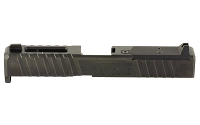 Noveske DM Optics-Ready Slide for Glock 19 Gen 5, DLC Black Finish, Includes End Plate, Cover Plate with Rear Sight and Front Sight