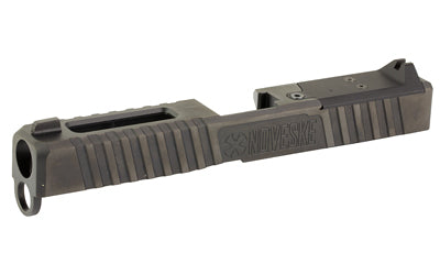 Noveske DM Optics-Ready Slide for Glock 17 Gen 4, DLC Black Finish, Includes End Plate, Cover Plate with Rear Sight and Front Sight