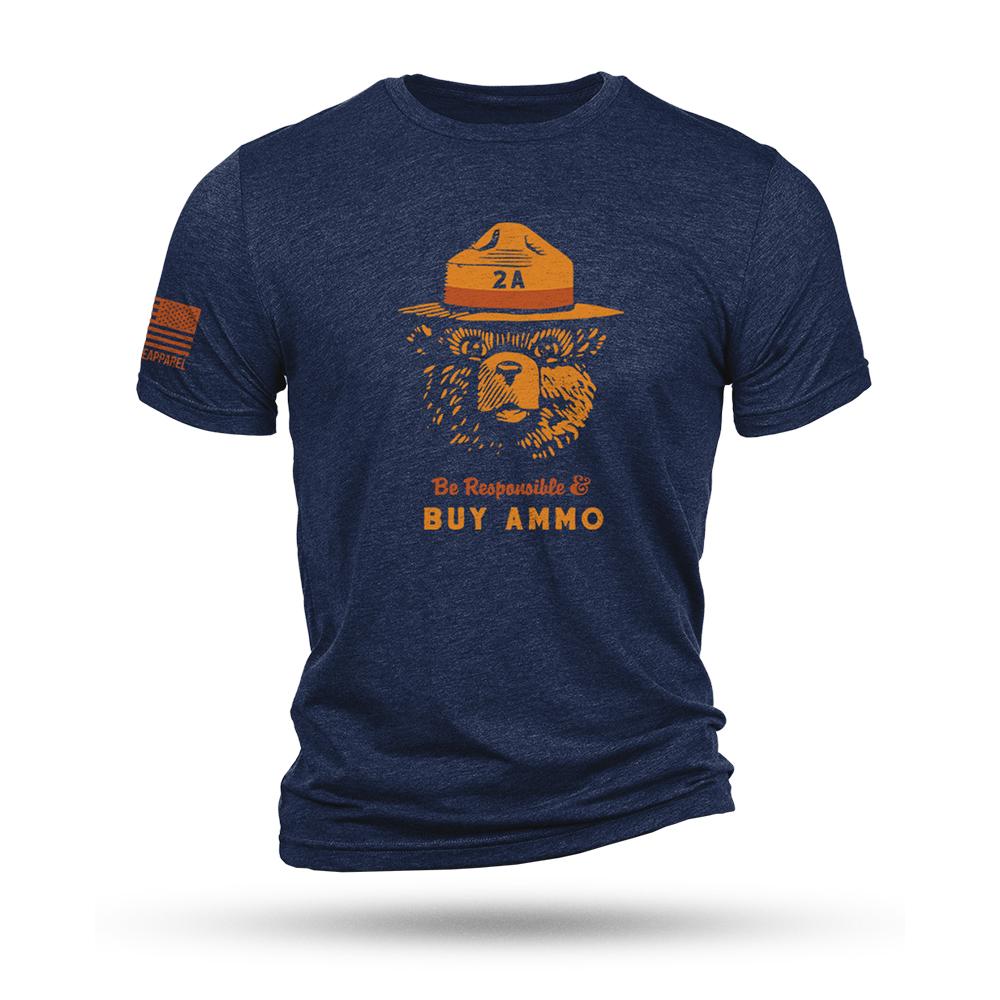 Nine Line 2A Bear Triblend Short Sleeve Shirt Navy XL