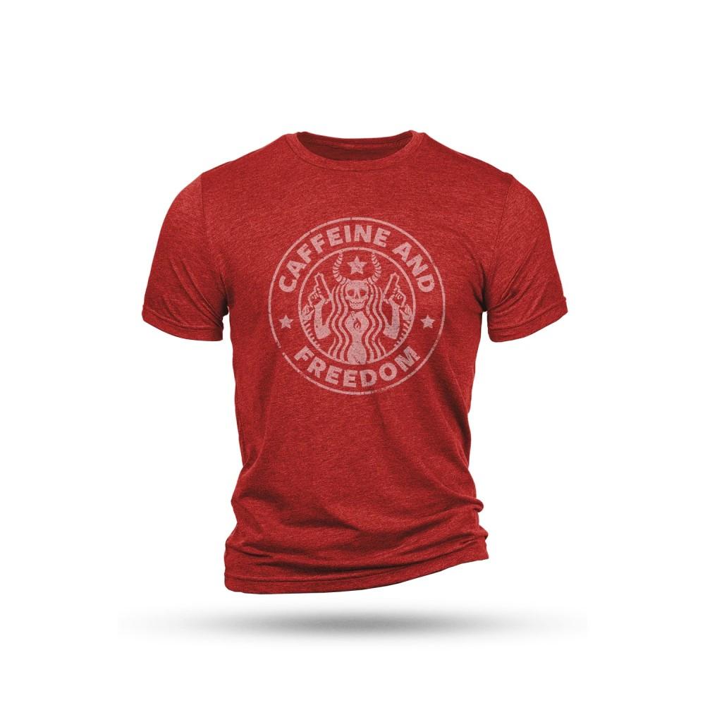 Nine Line Caffeine and Freedom Graphic Tee Red 3XL