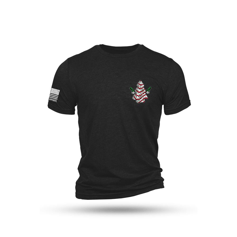 Nine Line Cake Tree Short Sleeve Triblend Shirt Black Size 2XL
