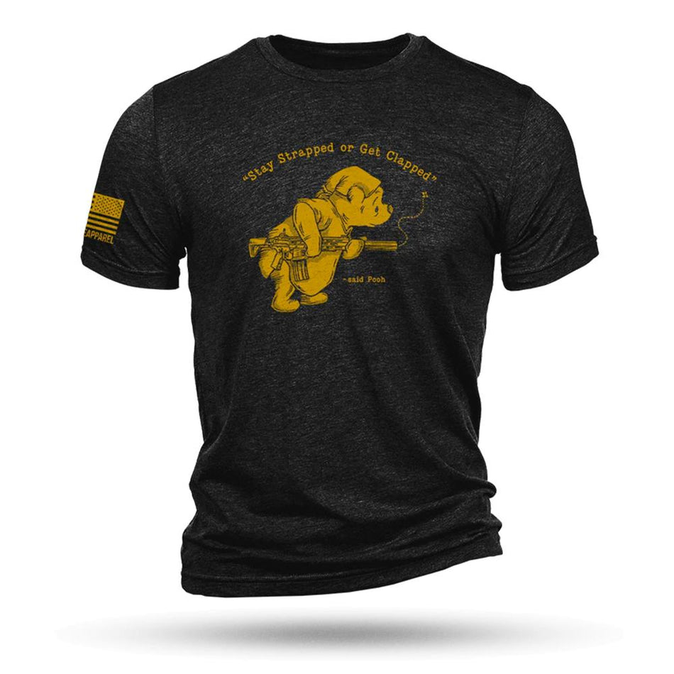 Nine Line Apparel Pooh Bear Triblend Short Sleeve Shirt Black L