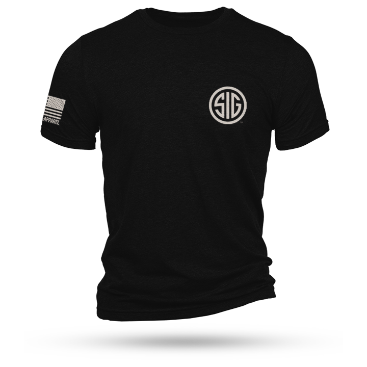 Nine Line Sig Sauer Logo Tee Black Small Short Sleeve