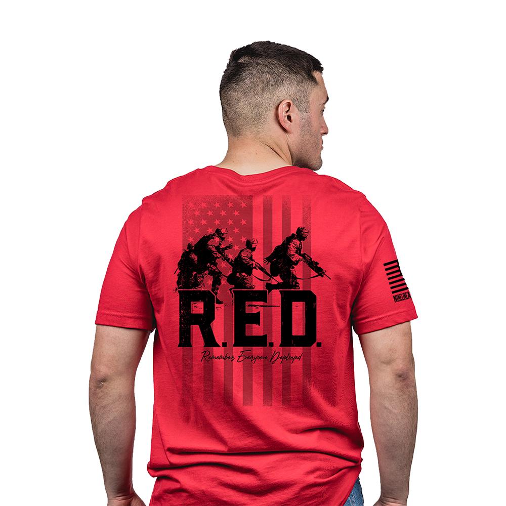 Nine Line Remember Everyone Deployed Tee Red Size Medium