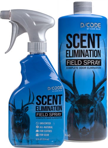 D-Code 12oz Scent Elimination Spray Plus 32oz Refill Combo