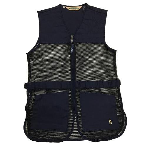 Bob Allen Dual Pad Full Mesh Shooting Vest Navy Blue XL Left or Right Hand