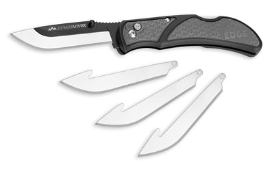 Outdoor Edge Razor EDC Lite 3" Plain Edge Folding Knife, 420J2 Steel, Gray Handle RLY30-50C